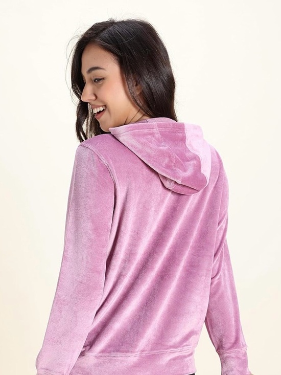 Juicy Couture Tops - Juicy Couture Light Pink Velour Zip-Up Hoodie